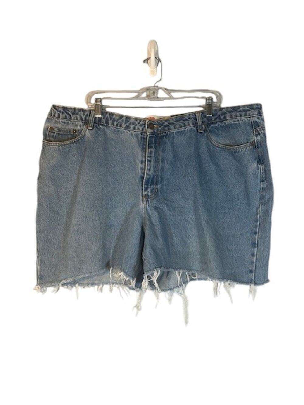 Route 66 Fringe Trim Cut Off Classic Cotton Casual Denim Jean Short Women Sz 26A